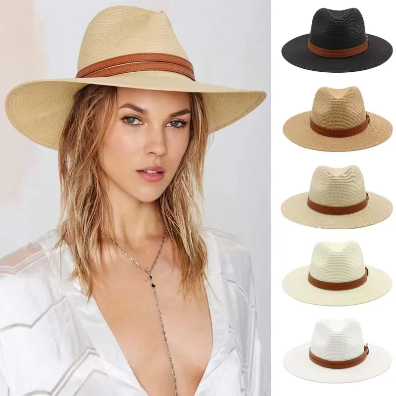 New Natural Panama Straw Hat Summer Men Women